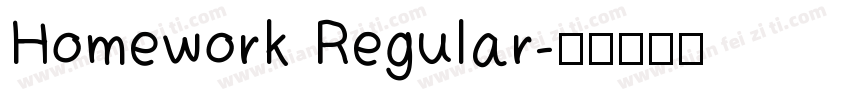 Homework Regular字体转换